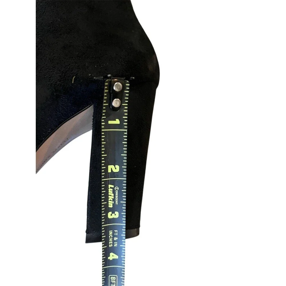 Vince Camuto Over-the-Knee Boots Womens 9.5 Black Suede Block Heel Zip Tapley